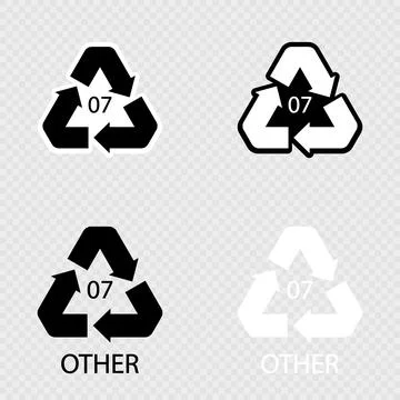 OTHER 07 recycling code symbol set. Stock-Illustration
