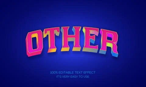 Other editable stylish text effect, Realistic 3d blood text effect Ilustración de archivo