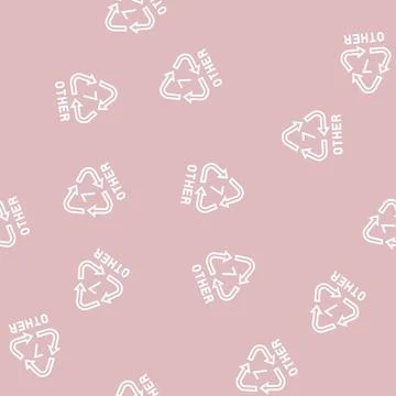Other plastic product sign line seamless pattern Stock Illustration