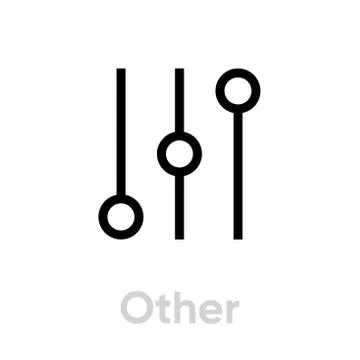 Other setting icon. Editable Vector Outline. Stock-Illustration