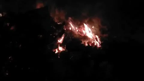 The other side of the beauty of fire Stock Footage 243497128