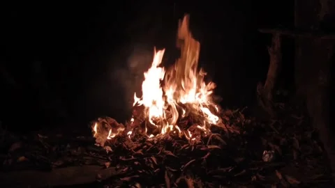 The other side of the beauty of fire Stock Footage 243497129