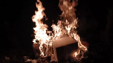 The other side of the beauty of fire Stock Footage 243497130