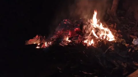 The other side of the beauty of fire Stock Footage 243497141