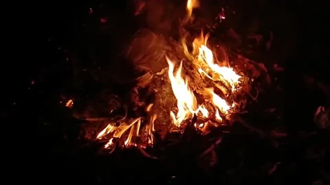 The other side of the beauty of fire Stock Footage 243497145