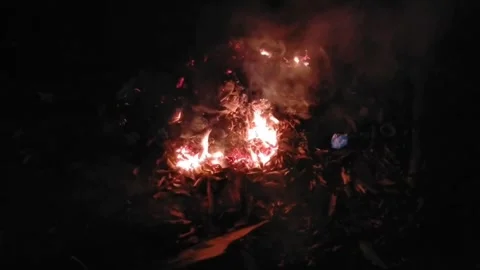 The other side of the beauty of fire Stock Footage 243497146
