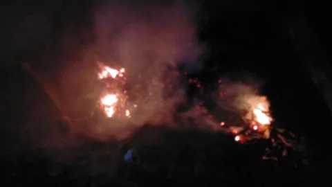 The other side of the beauty of fire Stock Footage 243497147