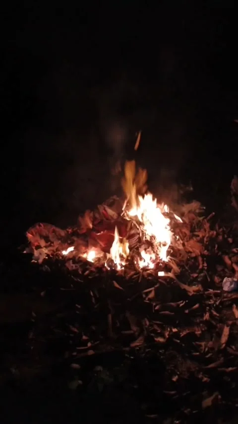 The other side of the beauty of fire Stock Footage 243497159