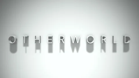 Otherworld 3D title animation with shadows on a white background Stock Footage 297455405