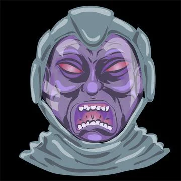 Otherworldly Creature in a Space Suit Vector Illustration Stock Illustration