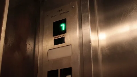 Otis Elevator to Level 8 Floor Stock Footage 76356001