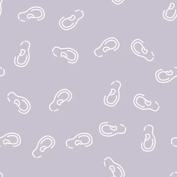 Otitis disease line vector seamless pattern sign Stock Illustration