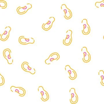 Otitis disease vector seamless pattern sign Illustrazione stock