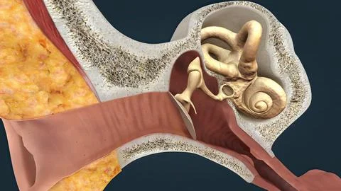 Otitis media is another name for a middle-ear infection. Stock Illustration
