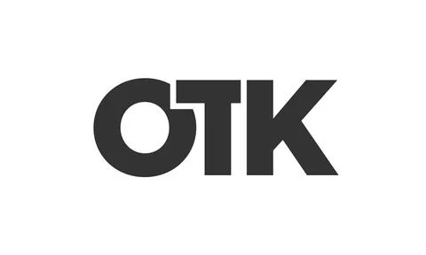 OTK logo design template with strong and modern bold text. Initial based ve.. Stock Illustration