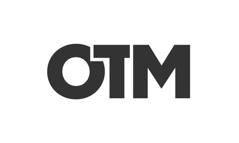 OTM logo design template with strong and modern bold text. Initial based ve.. 스톡 일러스트