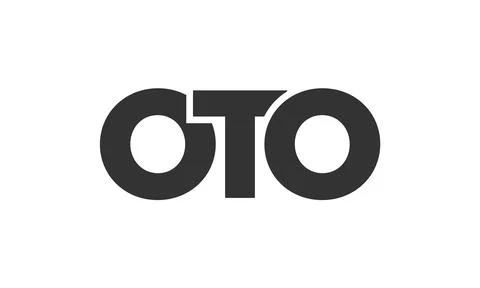 OTO logo design template with strong and modern bold text. Initial based ve.. Stock Illustration