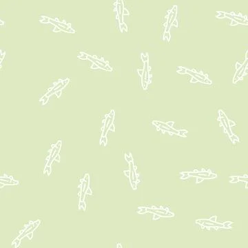 Otocinclus fish line seamless pattern イラスト素材