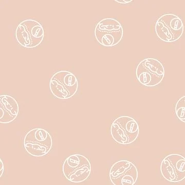 Otoplasty surgery line seamless pattern Stock Illustration