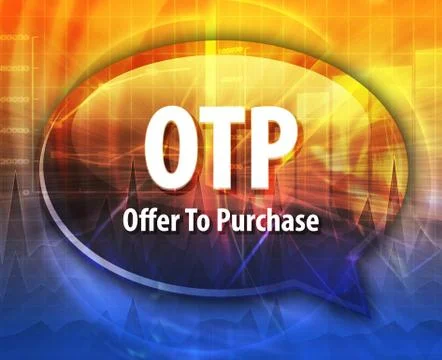 OTP acronym word speech bubble illustration Stock Illustration