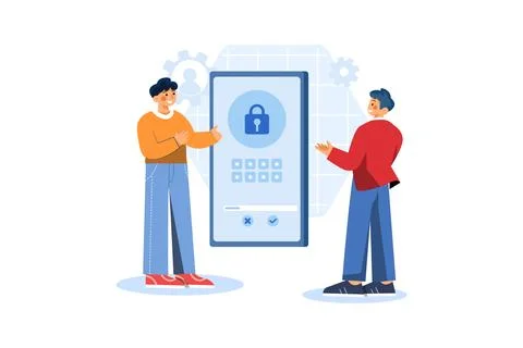 OTP Code to Unlock イラスト素材