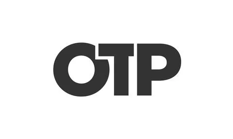 OTP logo design template with strong and modern bold text. Initial based ve.. Stock Illustration