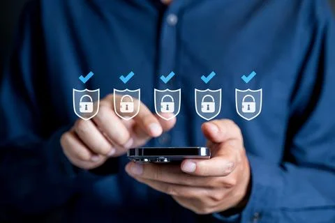 OTP One time password security authentication. Foto stock