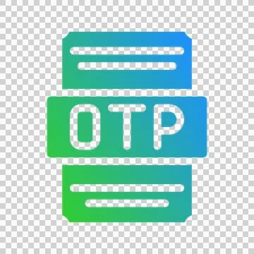 OTP spreadsheet icon with gradient color shades that attract attention.  스톡 일러스트