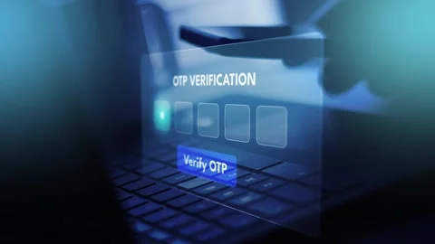 OTP Verification Animation, Phone Authentication, Secure Login, Cyber Securit 스톡 동영상 311764922