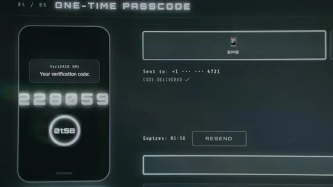 OTP verification using a one-time passcode to confirm user identity Stock-Footage 333829612