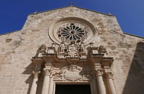 Otranto Cathedral Facade Stock Photos