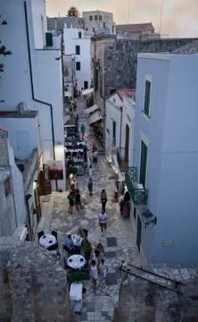 Otranto night life Stock Photos