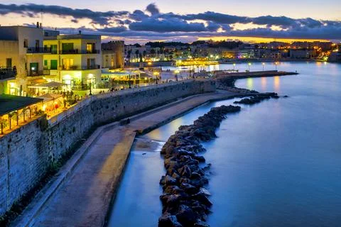 Otranto by night Stock Photos