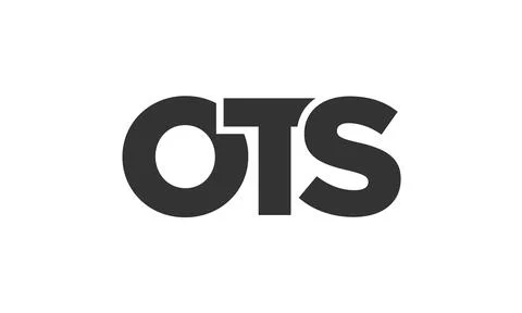 OTS logo design template with strong and modern bold text. Initial based ve.. 库存插图