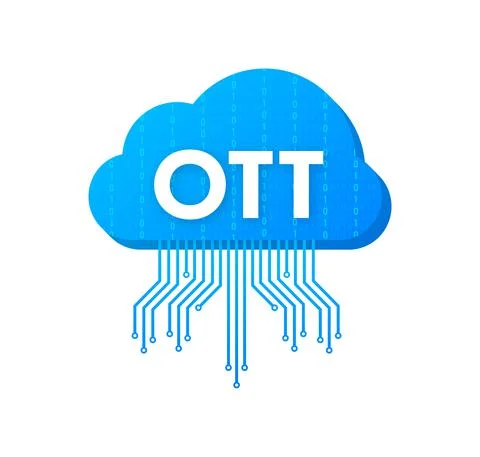 OTT cloud media platform. Vector stock illustration. Stock Illustration