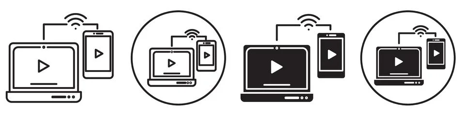 Ott Icon vector set collection for web Stock Illustration