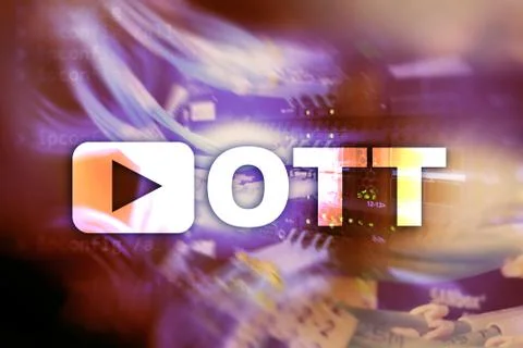 OTT, IPTV, video streaming over the internet. 库存照片