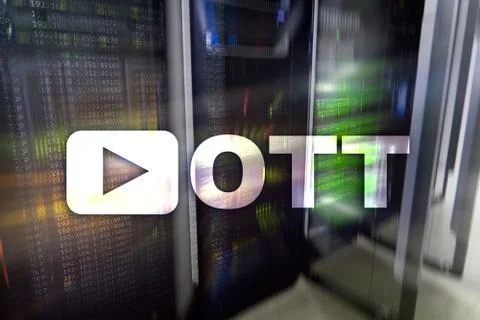 OTT, IPTV, video streaming over the internet. 库存照片