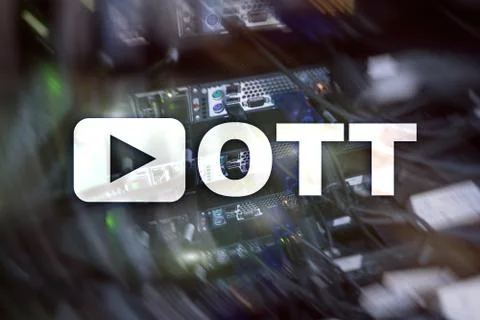 OTT, IPTV, video streaming over the internet. 库存照片
