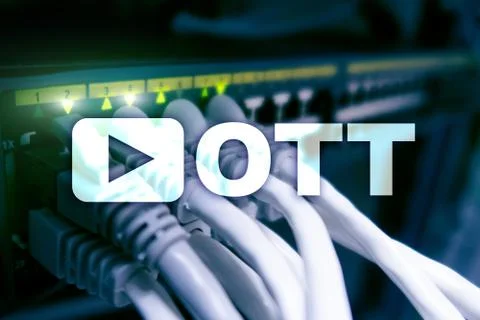 OTT, IPTV, video streaming over the internet. 库存照片
