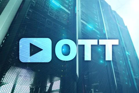 OTT, IPTV, video streaming over the internet. 库存照片