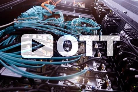 OTT, IPTV, video streaming over the internet. 库存照片