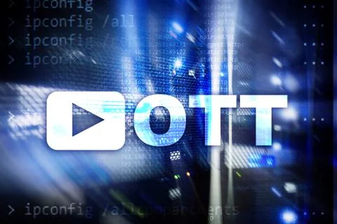 OTT, IPTV, video streaming over the internet. 库存照片