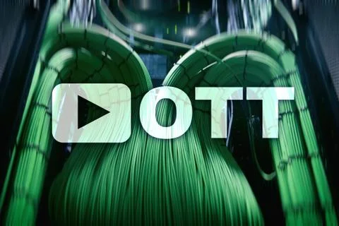 OTT, IPTV, video streaming over the internet. 库存照片