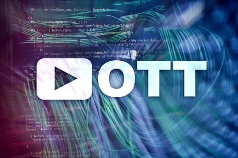 OTT, IPTV, video streaming over the internet. 库存照片