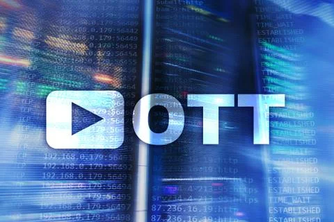 OTT, IPTV, video streaming over the internet. 库存照片