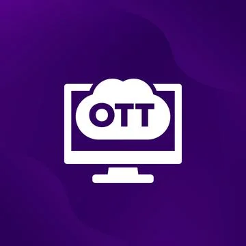 OTT media platform vector icon or pictogram Stock Illustration