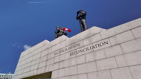 Ottawa, Canada - May 9, 2024: Canada’s Peacekeeping soldiers monument Stock Footage 274884412