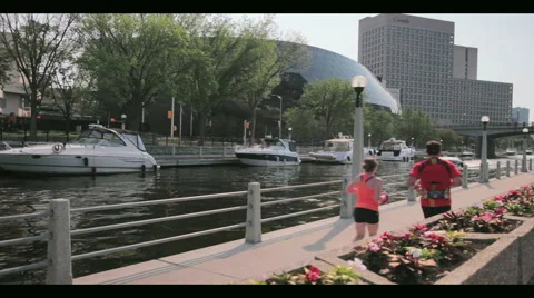 Ottawa Canal in the summer Stock Footage 56286654