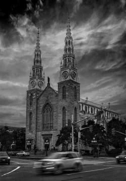 Ottawa evening view Stock Photos